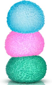 3pc Stress Balls for Adults, Squishy Ball Sensory Textured Memory Gel Fidget Toys for KidsAdults Hand Exercises, Valentines Day Party Favors Anxiety Relief Squeeze Ball(1.80) (colors differ, see photos)