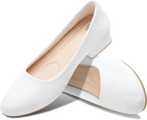 $26 AISFAES Women Pumps Low Chunky Rounded Toe Heels Healed Dress Pumps Elegant Wedges Working Shoes Size 7