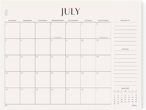 $30 Jotsome Large Desk Calendar 2026-2027, Academic Desk Calendar  Desk Pad Calendar From July 2026 to December 2027, Desk Blotter Calendar 22x17 for Easy Organizing, Beige