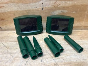 $33 Cat Repellent Outdoor,2 Pack Solar Animal Repeller Ultrasonic Cat Deterrent with PIR Motion Sensor Waterproof Pest Repeller Animal Deterrent for Garden Yard Cats, Dogs,Skunks,Raccoon Birds Squirrels