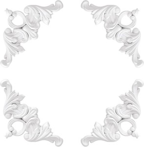 $28 Decorative Corner Molding, Ceiling Corner Molding, Corner Wall Molding, 4Pc  Large Angel Design, Raised Floral Pattern, Suitable for Walls, Ceilings, Frames, Furniture and DIY Interior Decoration