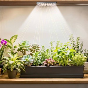 Under Shelf Grow Light, Stick On LED Plant Light, Indoor Plants with Timer  USB Powered Under Cabinet Grow Light, Full Spectrum 3500K High PPFD Puck Light for Shelves, Terrarium & Indoor Plants