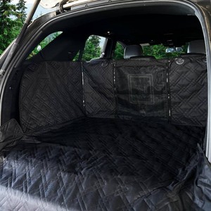 $100 Bulldogology SUV Cargo Liner for Dogs 55x82 Heavy Duty Complete Pet Trunk Cargo Cover Area - Trunk Cover Car Protector for Dogs Waterproof Nonslip Mat - Dog Cargo Liner SUVs Vans Cars (Large, Black)