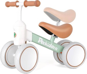 $35 Balance Bike for 1 Year Old Baby, 12-24 Months Toddler No Pedal Bike  4-Wheel Baby Bike, 1-2 Year Old Boys & Girls First Birthday Xmas Gifts