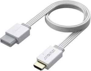 AUTOUTLET Wii to HDMI Converter 1080P 4ft120cm for Full HD Device, Adapter with HDMI Male Cable Output Compatible with Nintendo Wii, Wii U, HDTV, Monitor-Supports All Wii Display Modes