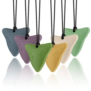 Sensory Chew Necklaces for Autistic Kids, Teens, Adults, 6-Packs Sensory Oral Motor Necklaces for Autism, ADHD, SPD, Anxiety