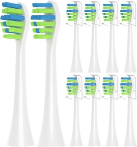 10 Pack Replacement Heads for 7AM2M AM100AM105AM111, White  Electric Toothbrush Head, Medium Bristles, Tooth Brush Head