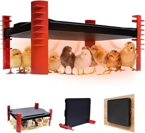 $46 Chick Brooder Plate, 150W Adjustable Chicken Coop Heater for 25 Chicks  Adaptive temp sensor provides safe chick warming, adjustable height for brooding boxes, coops, and poultry