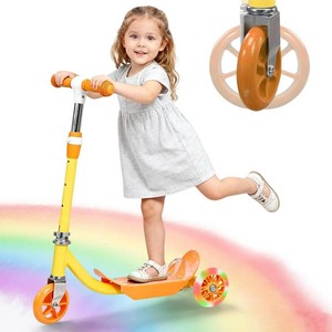 $23 Kick Scooters for Kids 3-5 5-7 Years Age - Handlebars Flexible Steer,Height Adjustable,Stable Light Up Three Wheeled Toddler Scooter for Boy & Girl,Indoor Outdoor Kid Child Toy Gift