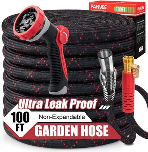 $48 PANYEE 100FT Garden Hose, Flexible Water Hose,Leak Proof Non-Expanding hose with 10 Functions Sprayer, Durable