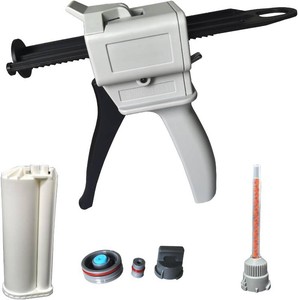 1 PCS Dispenser Gun, 50ml Dispensing Gun Kit 101  Including cylinder and nozzle Impression Mixing Dispensing Dispenser AB Gun 101 (50ML-101)