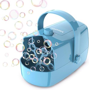 $23 Wisdomlit Bubble Machine, Automatic Bubble Blower, 3-in-1 Bubble Maker  3 Replaceable Bubble Wands, 3 Power Modes, Dual-speed Control, Small  Medium  Big Bubbles for Indoor Outdoor Birthday Party