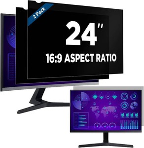 $37 Magicmoon 2-Pack 24 Inch Computer Privacy Screen Filter for 169 Monitor  Anti-SpyGlare Protector Film Widescreen 169 Aspect Ratio Filter Size width 20 1516, Height 11 1316 (531mm x 298mm)