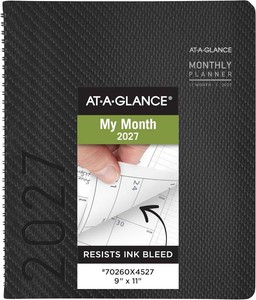 AT-A-GLANCE 2027 Planner, Monthly, 9 x 11, Contemporary, Charcoal (70260X4527)