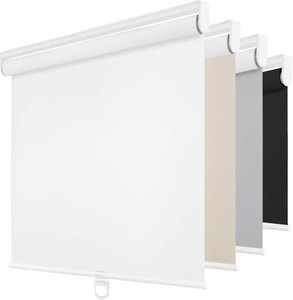 $22 ChrisDowa Blackout Roller Shades Pull Down, Cordless Window Blinds for Home  22 W x 72 H, White, Thermal Insulated, UV Protection, Room Darkening, Black Out Door Blinds for Indoor Windows & Office