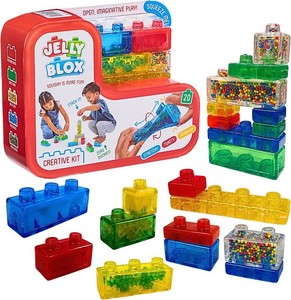 Jelly Blox Creative Kit  Includes 20 Blocks  Toddler & Preschool  Building Blocks Kids Can Squeeze, Stretch, Squish  MESH ACCREDITED  Safety Tested & Ouch-Free  Sensory Play Toy Ages 2