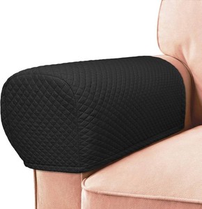 Roytub Couch Arm Covers, Sofa Arm Covers, Stretch Armrest Cover for Sofas, Armchair, Loveseat, Recliner, Sofa armrest Cover, Protect and Decorate Your Sofas, Arm Chair Covers Set of 2(Medium, Black)