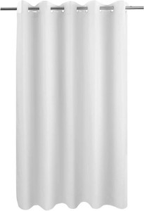 River Dream No Hook Hotel Cloth Shower Curtain White, Standard Size  Waterproof Microfiber, Bottom Magnets, Soft Washable Fabric Shower Curtain or Liner, 71W x 74H