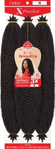 Outre Crochet Braids X-Pression Twisted Up 3X Springy Afro Twist 24 (1-pack, 1B)
