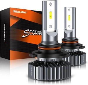 $32 SEALIGHT 9006HB4 Bulbs, Wireless Super Bright, 3-Min Plug and Play, Fanless Light No Noise, IP67 Waterproof Non-Polarity, Powersports Accessory Lights, Pack of 2