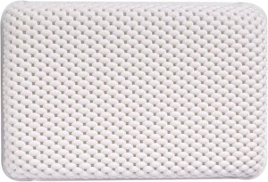 OSVINO Bath Pillow Thick Comfy Drainage for Jetted Tub Spa Cushion with 8 Suction Cups, White, 7.5x11.5x2