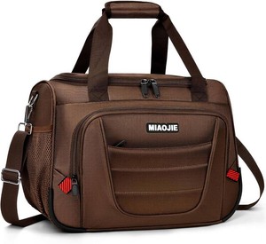 $43 Underseat Carry On luggage Bag Airplanes Personal Item Bags, Gym Bag for Men Weekender Overnight Travel Tote Bag Shoulder Small Softside Carry on Luggage Travel Duffel Bags For Men Women -16 IN Brown