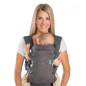 $29 Infantino Flip 4-in-1 Baby Carrier Convertible Ergonomic, Gray  Adjustable Fit, Enhanced Lumbar Support, Ergonomic Hands-Free Parenting, Registry Gift, for Newborns and Toddlers