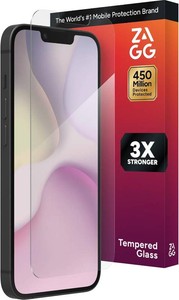 $25 ZAGG Glass Screen Protector for iPhone 17e 16e 1413 13 Pro - 3X Shatter Protection, High Scratch Resistance, Oil-Resistant, Reinforced Edges, InvisibleShield, Easy Install
