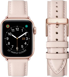 Leather Bands Compatible with Apple Watch Band 42mm(Series3 2 1) 44mm 45mm 46mm 49mm, Genuine Leather Wristband Starp for iWatch SE Series 11 10 9 8 7 6 5 4 3 2 1 Ultra for Women Men