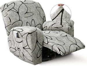 $33 Iauddy Recliner Slipcover-Stretch Soft Slip Reclining Chair Slipcovers 4 -Pieces Furniture Protector for Recliner with Pocket Fitted Sofa Couch Cover Lazy Boy Chair Cover