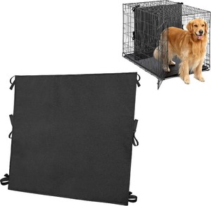 Soft Dog Crate Divider Panel for 36 Crate, Durable Thick Dog Kennel Divider with Ties, Black, 22.5 H x 24W
