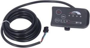 810 LED Electric Bike Display Panel 36V48V - 4-Wire Control Panel Meter with SM Plug Universal E-Bike Dashboard