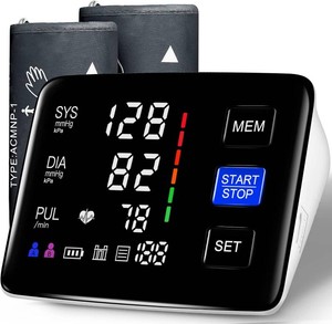 $47 Blood Pressure Monitor, 9-17 & 13-21 Extra Large Blood Pressure Cuff Upper Arm, LED Color Backlit Screen Automatic Digital Blood Pressure Machine with USB Cable and 4 AAA Batteries