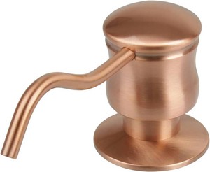 $40 Akicon Soap Dispenser for Kitchen Sink, Brass Body Refill from Top, Built in Design with Large Liquid Soap 17 OZ Bottle, Kitchen Countertop Soap Dispenser
