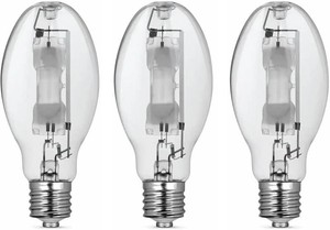 $50 Bluex Bulbs (3 Pack MH400UMOG 400W Metal Halide Bulb Mogul Base (E39) - ED28 Clear M59E HID Lamp 36000 Lumens