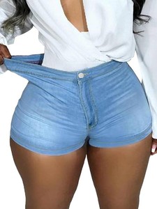 $34 BEAUDRM Womens Stretchy Jean Shorts High Waisted Straight Leg Skinny Denim Shorts Sexy Butt Lifting Cowgirl Outfits Size M