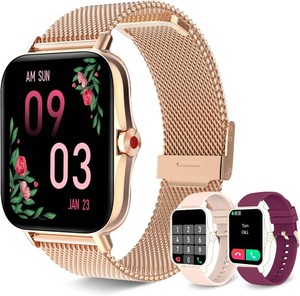 $30 Iaret Smart Watch for Women(Call ReceiveDial), Fitness Tracker Waterproof Smartwatch for Android iOS Phones 1.7 HD Full Touch Screen Digital Watches with Heart Rate Sleep Monitor Pedometer
