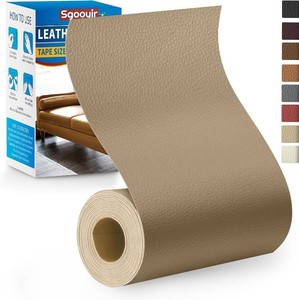 Leather Repair Tape, Self Adhesive Leather Repair Patch Kit Beige  4 x 63 Vinyl Repair Kit for Boat Seat, Waterproof Leather Patches for Furniture, Car Seat, Upholstery, Couch, Sofa, Chairs