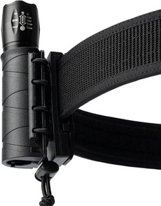 TACNEX Flashlight Holder for Duty Belt Tactical MOLLE Torch Holster Rotatable Light Carry Case Pouch fit 1-1.2 Diameter Flashlight for Police LEO Security Military