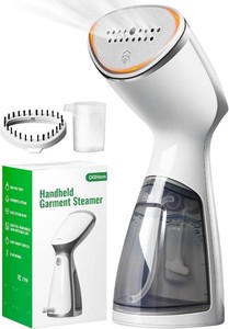 $27 OGHom Portable Travel Handheld Steamer for Clothes, Garment Wrinkle Remover  White, 1000W Strong Penetrating Fabric Steamer, 150ML Water Tank, for Home, Office, Travel (ONLY FOR 120V)