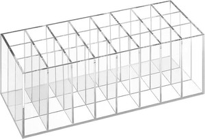 Lipstick Organizer 24 Slot Lipstick Holder Display Rack Small Clear Plastic Compact Lip Gloss Perfume Sample Mascara Holder