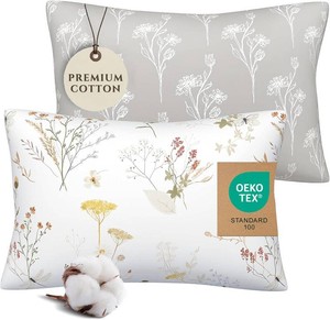 Pobi Baby Toddler Pillowcase 2-Pack, Ultra Soft Jersey Knit (Wildflower)  Kids Pillow case 13x18 in, Jersey Pillow Cases, Crib Pillow, Travel Pillow, Cotton, Machine Wash, OEKO-TEX 100 Certified