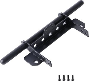 Steel Rear Flat Bumper Kit Compatible with Vanquish VP VS4-10 Phoenix 110 RC Crawler, Heavy 45# Steel Rear Bumper Upgrade for 110 RC Rock Crawler