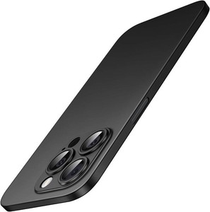 JETech Ultra Slim Case for iPhone 15 Pro, Black Titanium  Camera Lens Protection, Lightweight, Matte Finish, Minimalist Hard PP Material Cover, Supports Wireless Charging