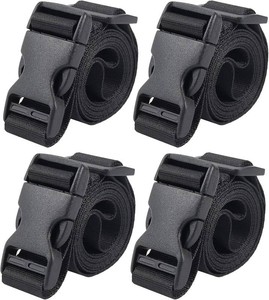 Utility Straps Quick Release Nylon Backpack Accessory Bag Strap  Adjustable Nylon Travel Belt, Multi Purpose Compression Straps, Sleeping Bag Strap for Hiking, Travel, Outdoor Sports-4 Pack