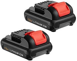 $30 FirstPower 12V 2.0Ah DCB120 Battery Replacement Compatible with Dewalt 12V  MAX Lithium-ion Battery DCB121 DCB127 Max Cordless Tools, 2-Pack, Real Capacity