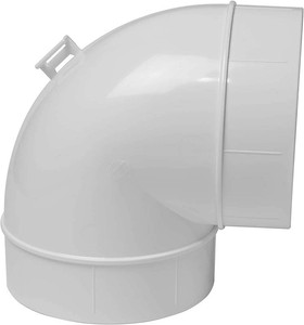 Vent Systems 90 Degree 4 Inch Elbow - Plastic Ducting Connector - Duct Fitting for Round Rigid or Flexible Hose PVC Pipe, Tube Ventilation System Adapter - Dryer Duct, HVAC Duct Fittings
