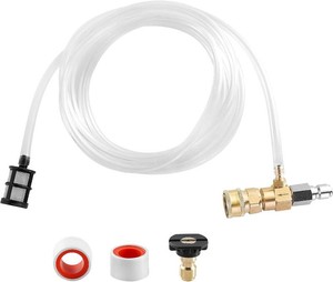 JOEJET Fixed Downstream Injector for Pressure Washer, 5-8 GPM  Chemical Injector Kit with 38 Inch Quick Connect, 10 FT Siphon Hose