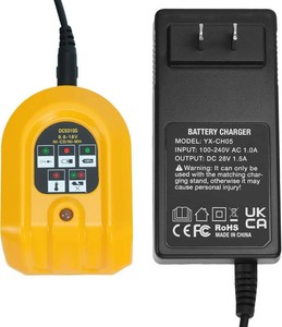 9.6V-18V Ni-MH Battery Charger for DeWalt, Fast Charging for Ni-MHNi-CD Rechargeable Batteries, Compatible with Power Tools