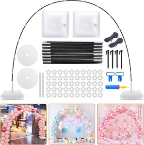 Chamvis Balloon Arch Kit, 9FT Height & 10FT Width Adjustable Balloon Arch Stand Frame Garland Stand Wedding Baby Shower Birthday Photo Backdrop